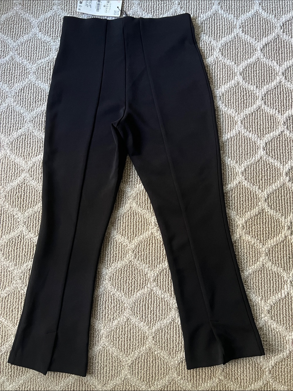 Zara Black Boot-Cut Ponte Pants